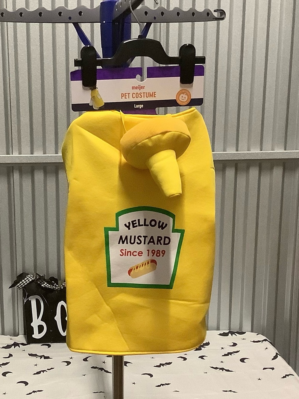 Yellow Mustard Pet Costume for Dogs - Large